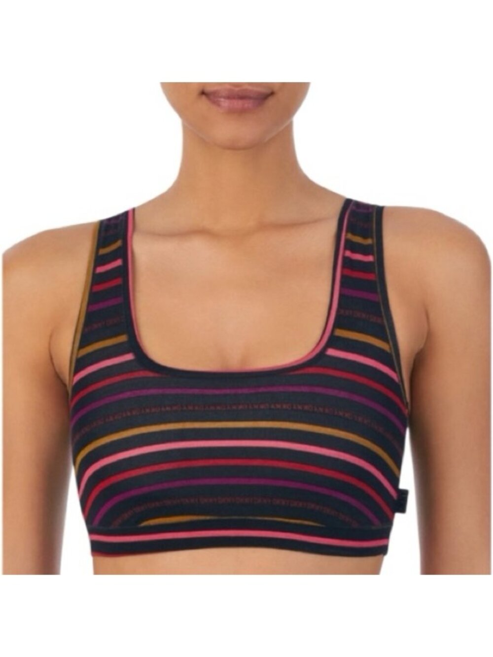 NWT DKNY Multicolor Striped Seamless Bralette - Size S